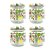 Jogo 4 Potes Vidro Vegetais 425ml Tampa Metal - Fratelli - Imagem 1