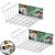 Kit 2 Cestos Organizador de Prateleira Aço Cromado Premium 24cm - Niquelart - Imagem 1