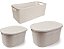 Kit Cesto Caixa Organizador Vime Plástico Rattan 3 Peças - Nitron - Imagem 1