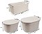 Kit Cesto Caixa Organizador Vime Plástico Rattan 3 Peças - Nitron - Imagem 5