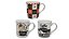 Jogo Caneca Porcelana White Decorada Coffee 150ml 3 Peças - Mundial - Imagem 1