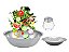 Conjunto para Salada 3 Peças Bowl Inox e Saleiro Vidro Tampa Giratória - Mundial Import - Imagem 1