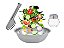 Conjunto para Salada Aço Inox 3 Peças Bowl, Saleiro e Pegador - Mundial Import - Imagem 1