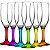 Jogo 6 Taças Champagne Vidro Misket Coral 190ml Colorida - Vitrizi - Imagem 1