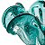Centro de Mesa Vidro Murano Verde Turquesa 20cm - Jolitex - Imagem 3