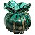 Vaso Decorativo Vidro Murano Trouxinha Verde Golden 11cm - Jolitex - Imagem 1