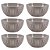 Jogo Tigelas Melamina Plisse Cinza Para Sobremesa ou Salada 7 Peças - Yazi - Imagem 4