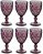 Jogo Jarra de Vidro e 6 Taças Marsala Vitral Verre 320ml - Mimo Style - Imagem 3