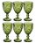 Jogo de Taças Para Água Verde Vitral 320ml 6 Peças - Mimo Style - Imagem 1