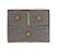 Caixa Organizadora Gaveteiro 3 Gavetas Linho Cinza Com Puxador Madeira 30x28cm - Yazi - Imagem 2
