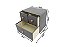 Caixa Organizadora Gaveteiro 3 Gavetas Linho Cinza Com Puxador Madeira 30x28cm - Yazi - Imagem 3