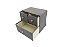 Caixa Organizadora Gaveteiro 3 Gavetas Linho Cinza Com Puxador Madeira 30x28cm - Yazi - Imagem 1