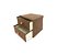 Caixa Organizadora Gaveteiro 2 Gavetas Linho Marrom Com Puxador Madeira 20x22cm - Yazi - Imagem 1