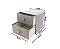 Caixa Organizadora Gaveteiro 2 Gavetas Linho Cinza Com Puxador Madeira 20x22cm - Yazi - Imagem 2