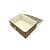 Caixa Organizadora Linho Marrom Com Zíper e Puxador Madeira 42x29cm Grande - Yazi - Imagem 2
