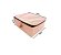 Caixa Organizadora Linho Rosê Com Zíper e Puxador Madeira 42x29cm Grande - Yazi - Imagem 2