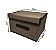 Caixa Organizadora Tecido Multiuso Monta Fácil Média 26x20cm Marrom - Yazi - Imagem 4