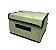 Caixa Organizadora Tecido Multiuso Monta Fácil Grande 38x25cm Verde - Yazi - Imagem 1
