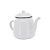 Conjunto Bule Esmaltado Branco 1,7 Litros e 6 Mini Canecas Estampadas 90ml - Yangzi - Imagem 3