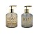 Jogo Porta Sabonete Líquido Vidro 350ml Gold 2 Un - Imagem 1
