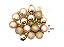 Kit 90 Bolas Natal Mista Glitter, Fosca, Champagne 3cm - Imagem 2