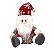 Papai Noel Sentado Peso de Porta Pelúcia Tricô Alpino 30cm - Imagem 1