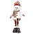 Boneco de Neve Perna  Cachecol e Gorro Tricô Alpino 45cm - Imagem 1