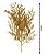 Kit Galho Arranjo Natal Folhas Eucalipto Dourado 25cm 3 Pç - Imagem 3