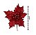 Flor Natal Bico de Papagaio Pick Gliter Vermelho 22cm 3 Un - Imagem 2