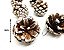 Kit Pinha Natural de Natal Branca Nevada 4cm 18 Peças - Imagem 2