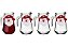 Jogo Jarra Vidro 780ml Decor Natal Papai Noel Pelúcia  4 Un - Imagem 2