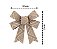 Kit Laço Acetinado Linho Palha Glitter Dourado 10cm 3 Un - Imagem 2