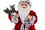 Papai Noel Prime 30cm Vinho e Cinza - Magizi - Imagem 4
