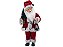 Papai Noel Musical Movimento à Corda Vinho Casaco Polar 45cm - Imagem 1
