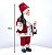 Papai Noel Musical Movimento à Corda Vinho Casaco Polar 45cm - Imagem 4