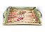 Bandeja Decorada Natal Moldura Vintage Verde Gold 35cmx25cm - Imagem 1