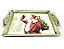 Bandeja Decorada Natal Moldura Vintage Gold 35cmx25cm - Imagem 1