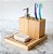 Jogo Banheiro Bambu Eco Kitchen 4 Peças Porta Sabonete Líquido 125ml e Acessórios - Mimo Style - Imagem 4