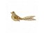 Kit Passarinho Natal Full Glitter Pérolas Dourado 16cm 3 Un - Imagem 3