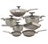 Conjunto 7 Panelas Sartin Cook Champanhe Gás Revestimento Cerâmica Premium 3 Camadas - Mimo Style - Imagem 1