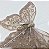 Kit Borboleta Decor Luxo Plumas e Pedras Brilho Bronze 3 Pç - Imagem 3
