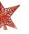 Estrela Ponteira Glitter Arabesco Vermelho 21cm - Magizi - Imagem 2