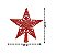 Estrela Ponteira Glitter Arabesco Vermelho 21cm - Magizi - Imagem 3