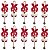 Jogo 10 Bonecos Papai Noel Guizo Pelúcia Cordinha 23cm - Master Christmas - Imagem 1