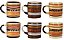 Jogo Mini Caneca Cerâmica Caboclo 110ml 6 Unidades - Yazi - Imagem 1