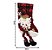 Kit Bota Natal Papai Noel e Boneco de Neve 3D  Xadrez 35cm - Imagem 2
