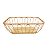Cesta Metal Dourada Fundo Madeira Singapura Média 25cm x 15cm - Yazi - Imagem 1