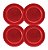 Jogo Sousplat Borda Decor Vermelho Premium 33cm 4 Peças - Imagem 1