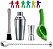 Kit Caipirinha Bartender Coqueteleira e Marcador de Copos Color 6 Peças - Yangzi - Imagem 1