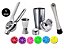 Kit Bartender Inox Prime 5 Peças Coqueteleira e Marcadores de Taças Color - Yangzi - Imagem 1